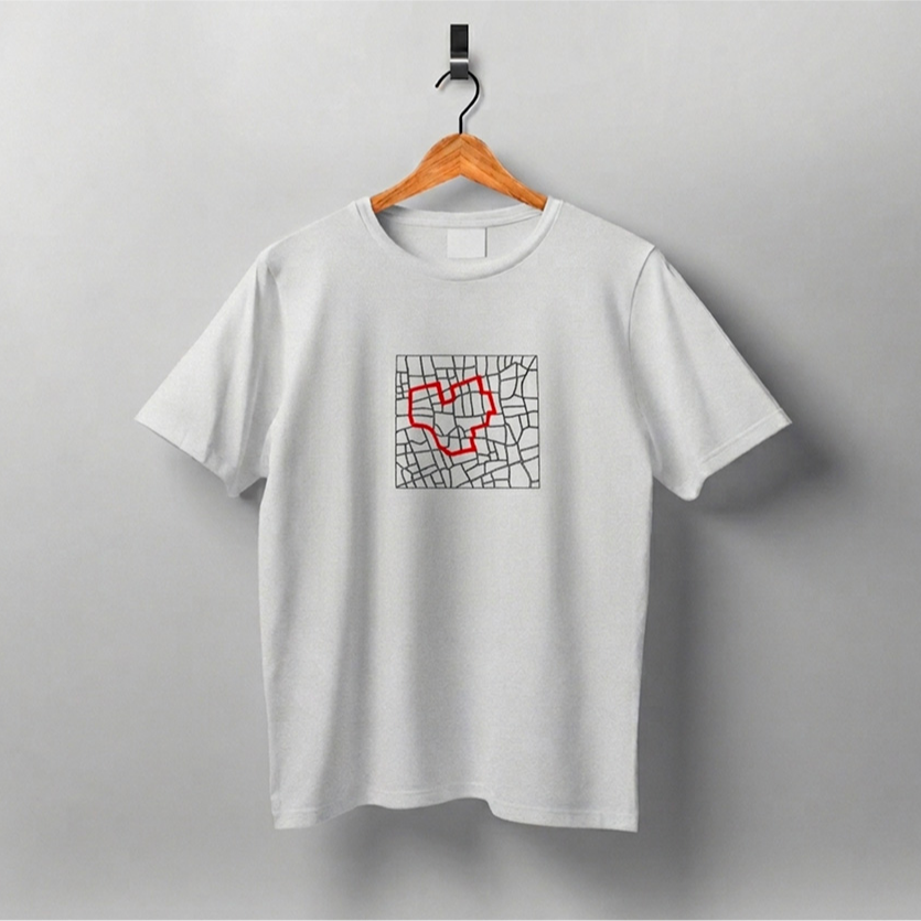 White Cotton T-Shirt “Battiti al Cretto”